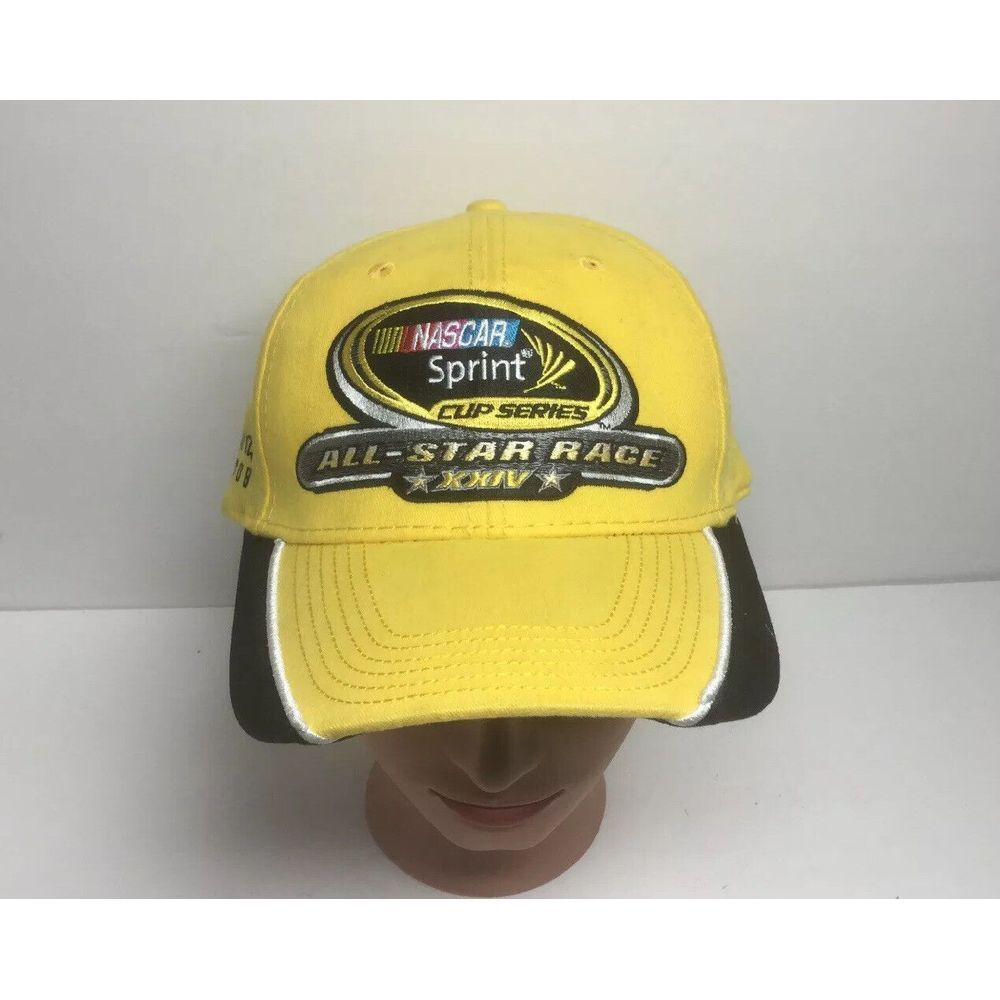 Nascar 2008 Sprint cup racing hat All Star Race Cap Yellow Black Strap Back